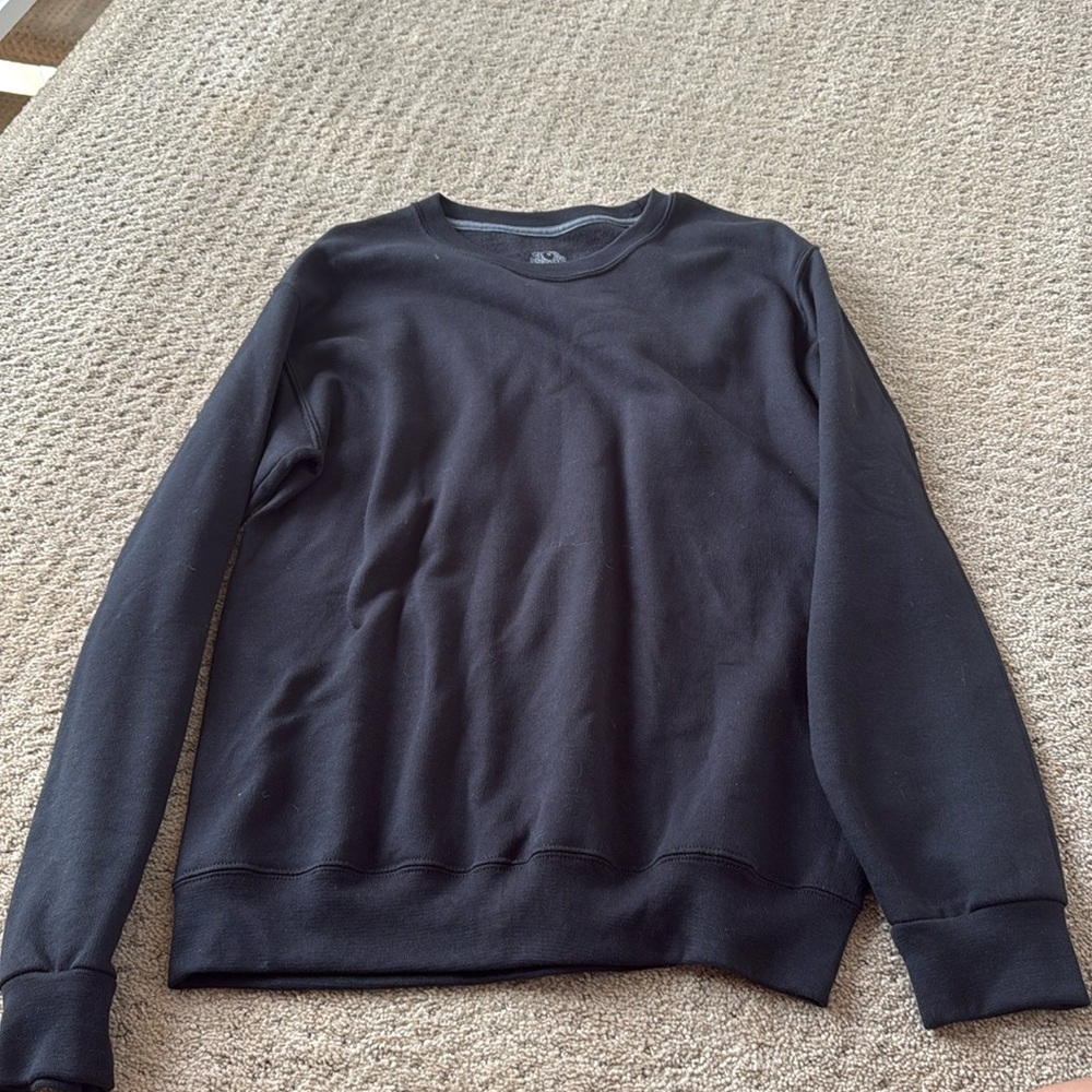 Fruit of the loom plain black sweatshirts